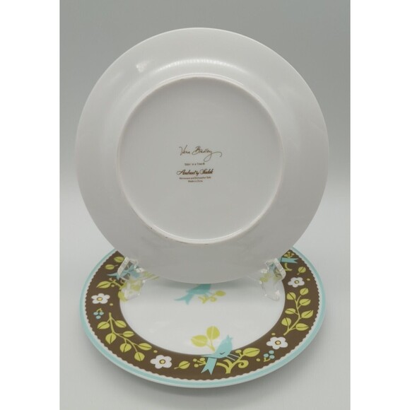 Vera Bradley Sittin' In A Tree Salad Plates 8" Andrea by Sadek Set of 2 - Picture 4 of 5
